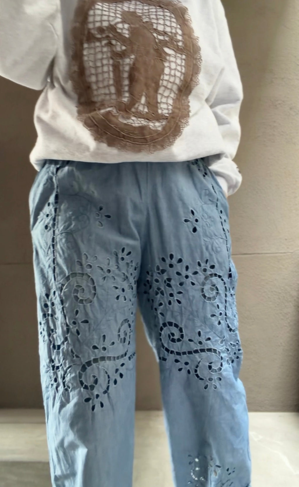透環（Toukan）｜Cutwork Circle Lace Pants
