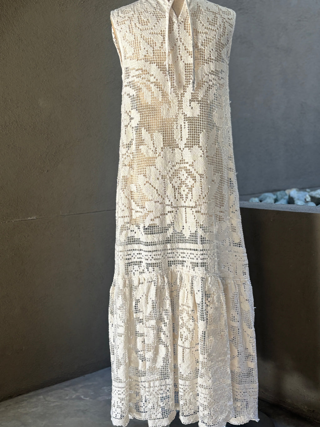 編影（Amei）｜Filet Crochet Lace Dress