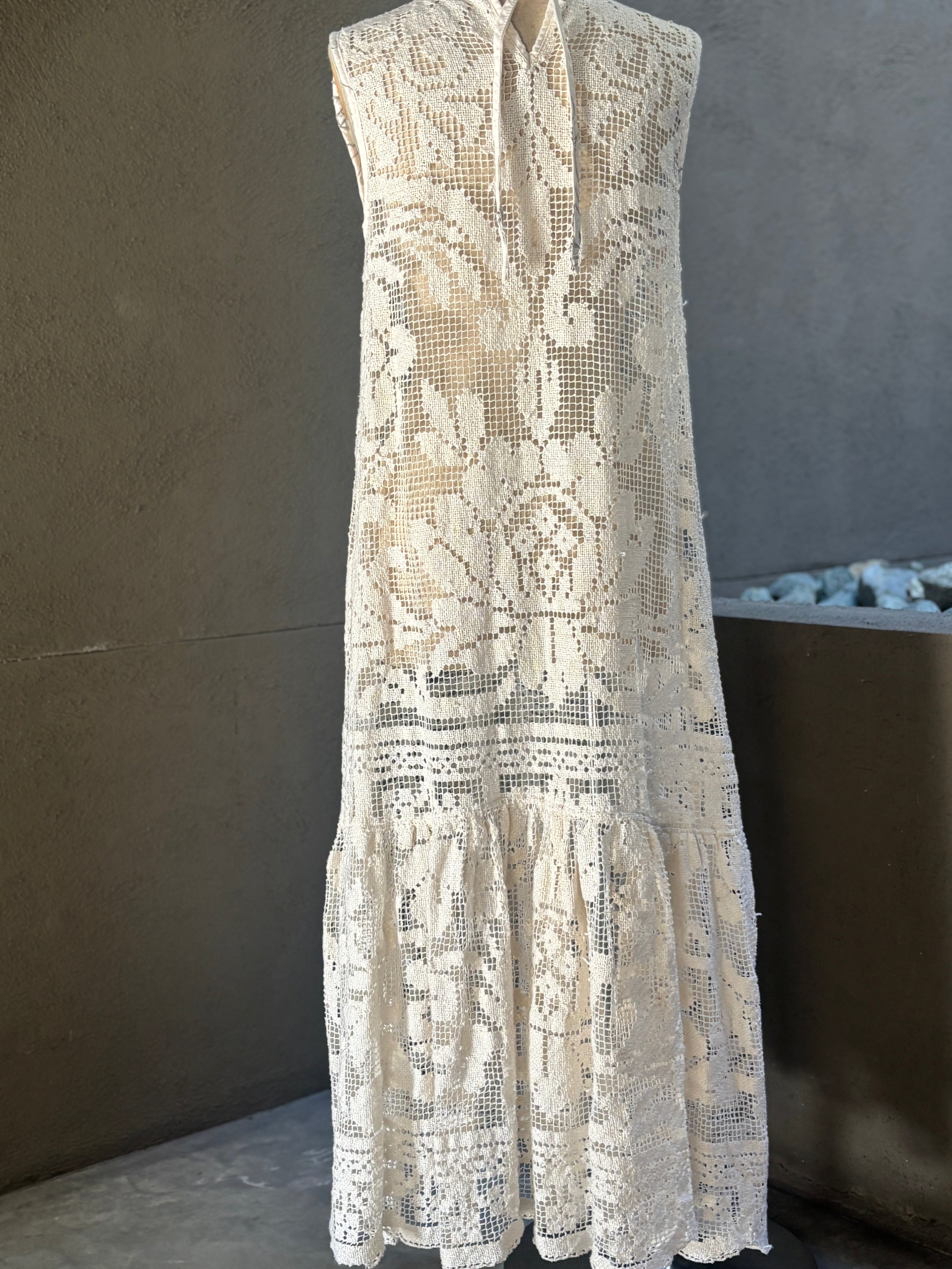 編影（Amei）｜Filet Crochet Lace Dress