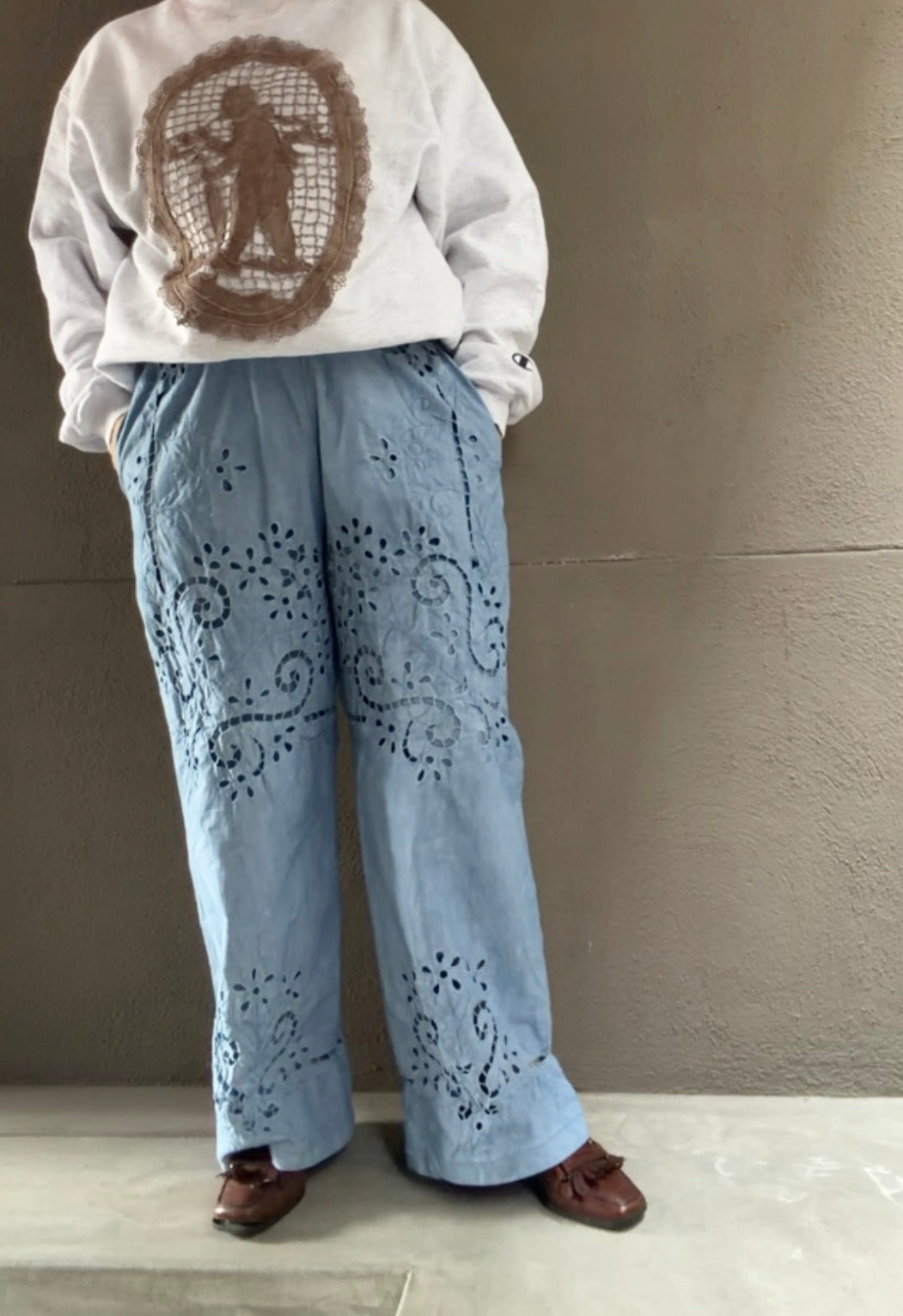 透環（Toukan）｜Cutwork Circle Lace Pants